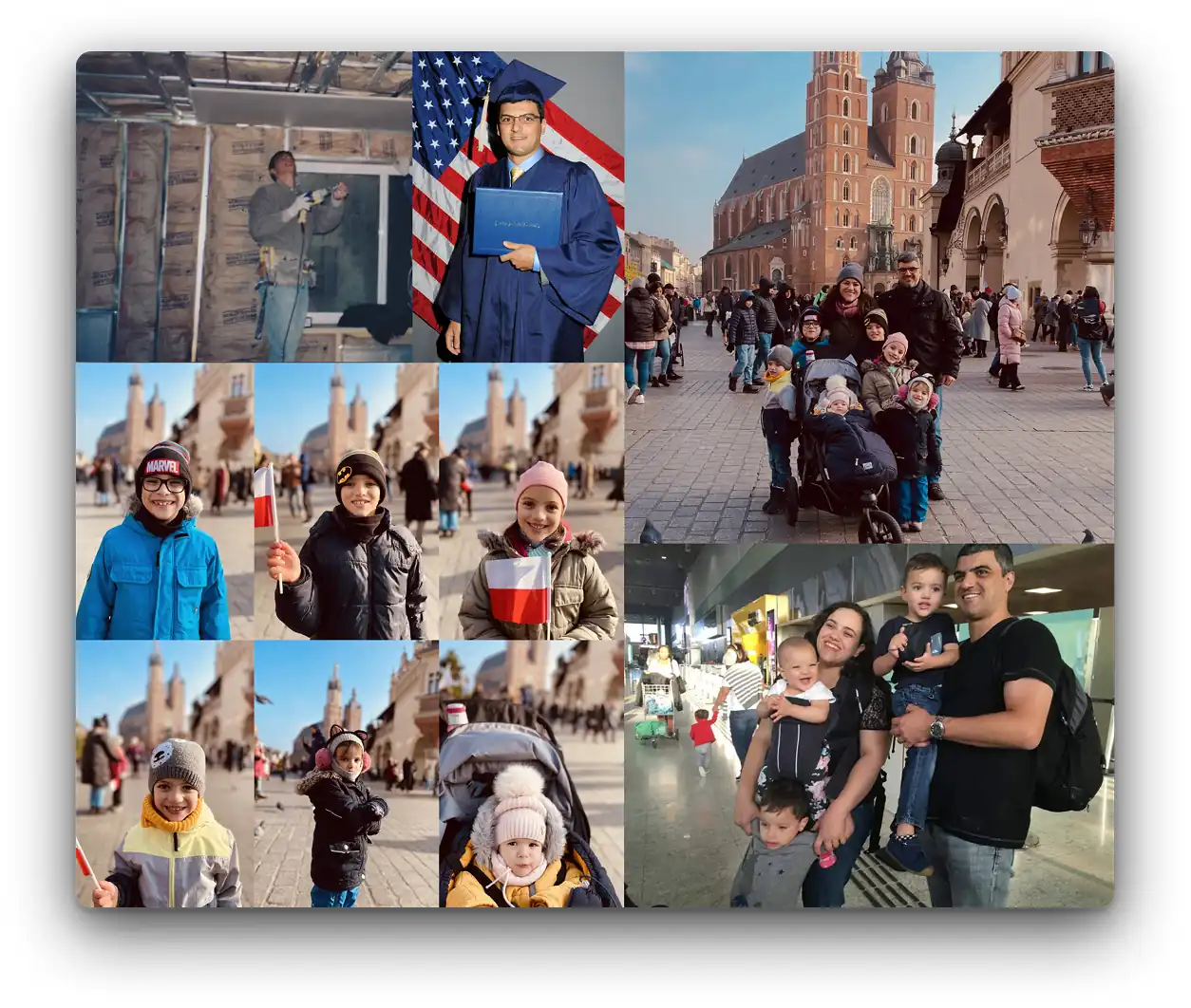 Foto da família de André